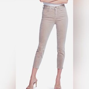 L'AGENCE Margot Velvet Crop Dusk Skinny Jeans